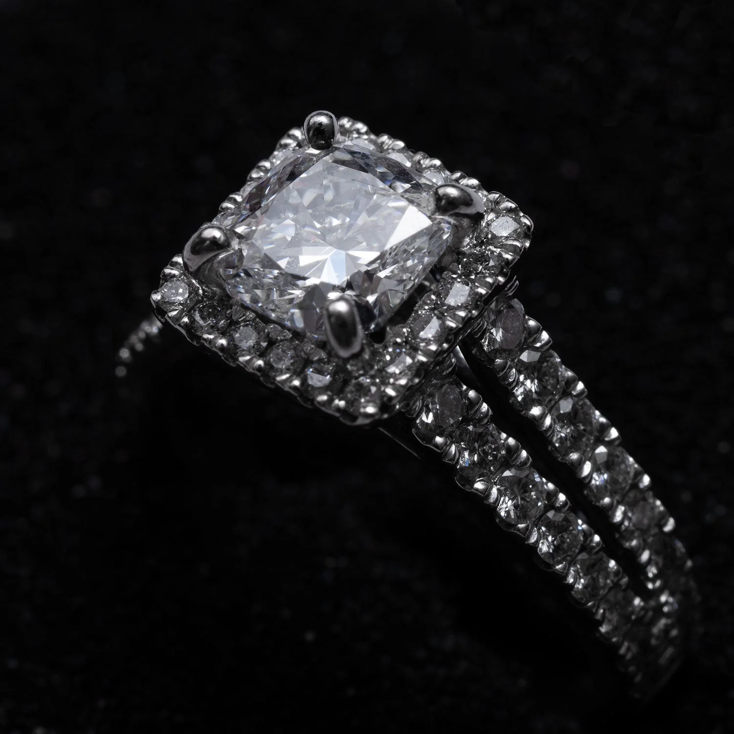 1.18 ct Diamond Whitegold Ring + VVS1 - Image 2