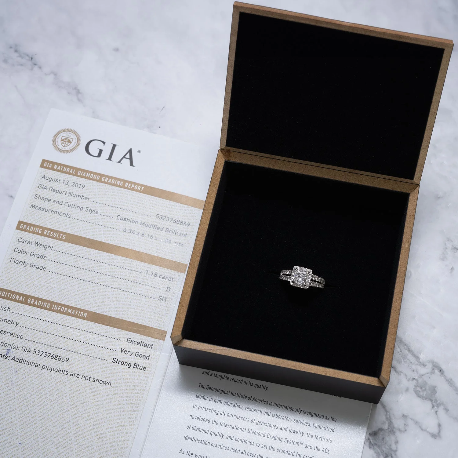 1.18 ct Diamond Whitegold Ring + VVS1 - Image 6