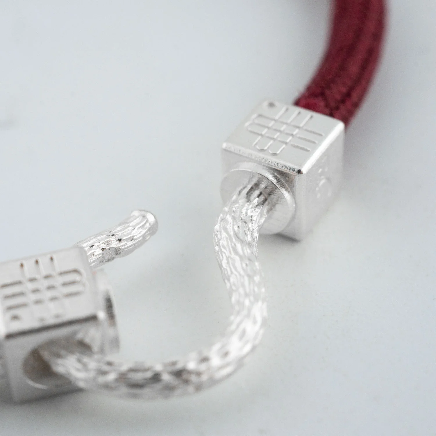 Bracelet BURGUNDY SEA - 925 sterling silver with an orange topaz - Image 3