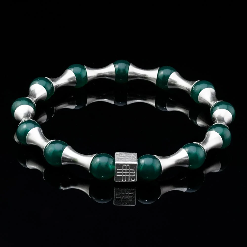Bracelet GREEN WAVE - COLLECTOR item - 925 sterling silver - Image 2