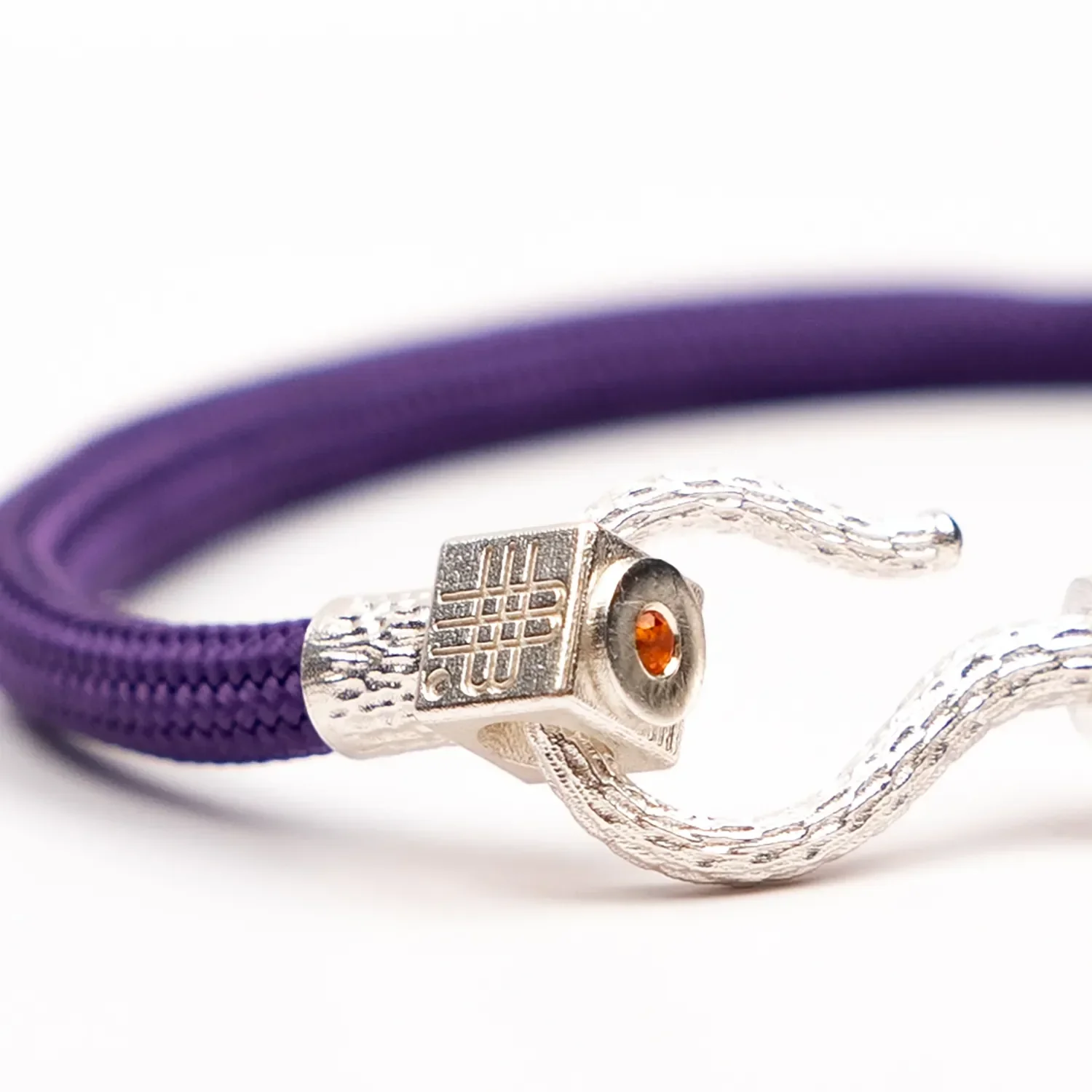 Bracelet PURPLE SEA - 925 sterling silver with an orange topaz - Image 2
