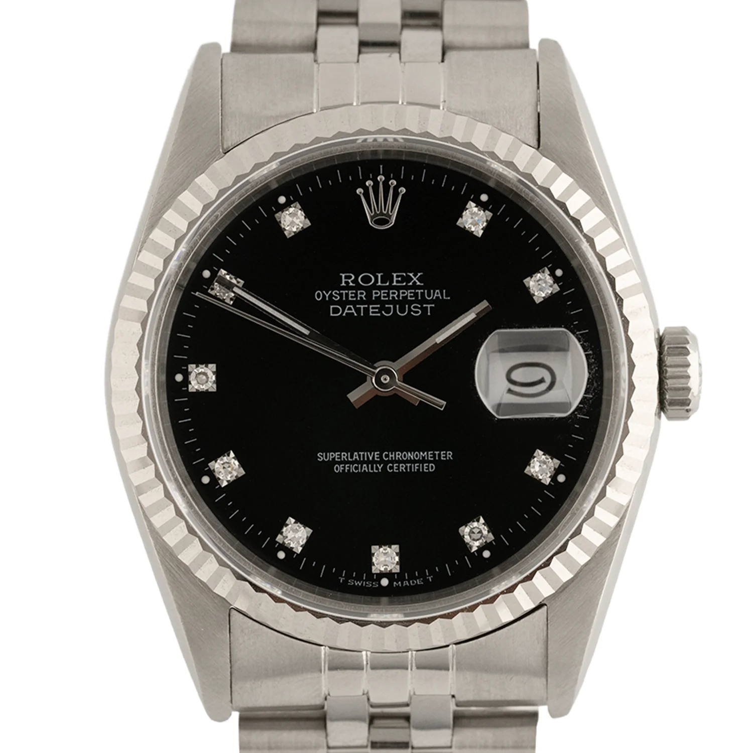 Datejust 36mm Factory Black Diamond Dial 1988 - 16234 - Image 2