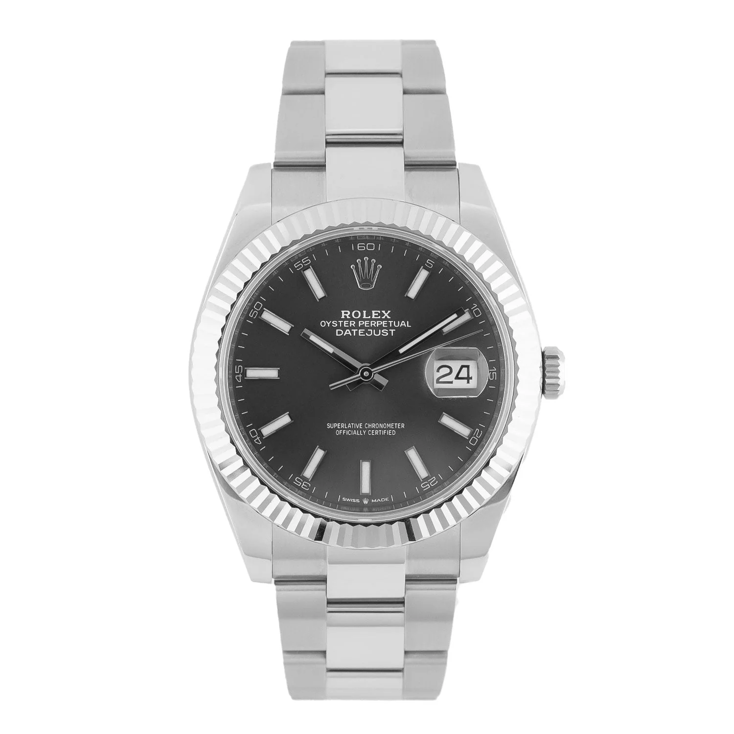 Datejust 41 Rhodium Dial Unworn 2025 Oyster - 126334