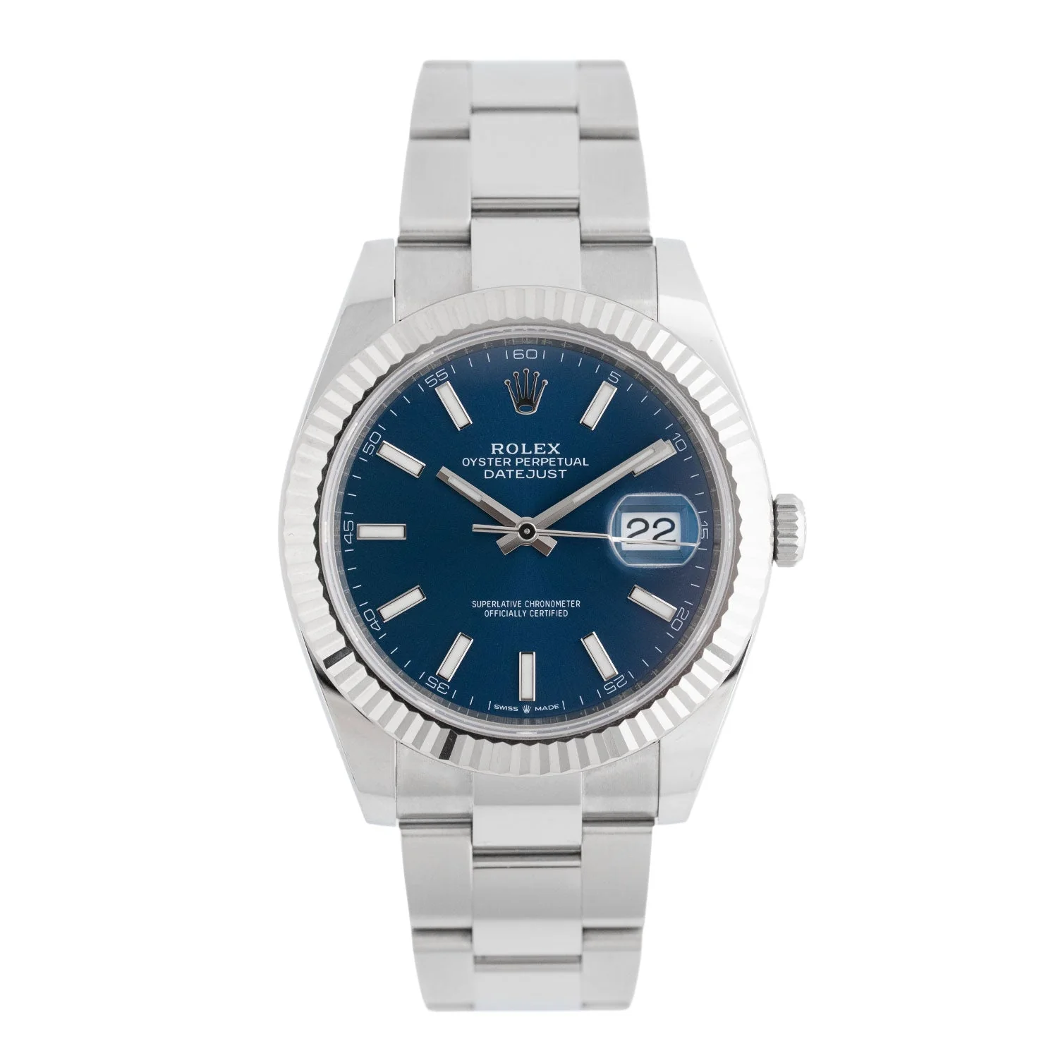 Datejust 41mm Blue Dial Stickered 2019 Oyster - 126334