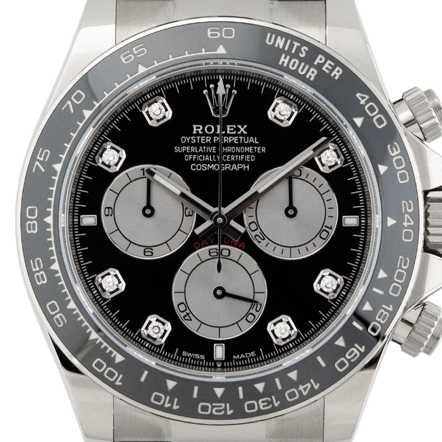 Daytona Cosmograph White Gold Black Diamond Dial Oysterflex 2023 - 126519LN - Image 2