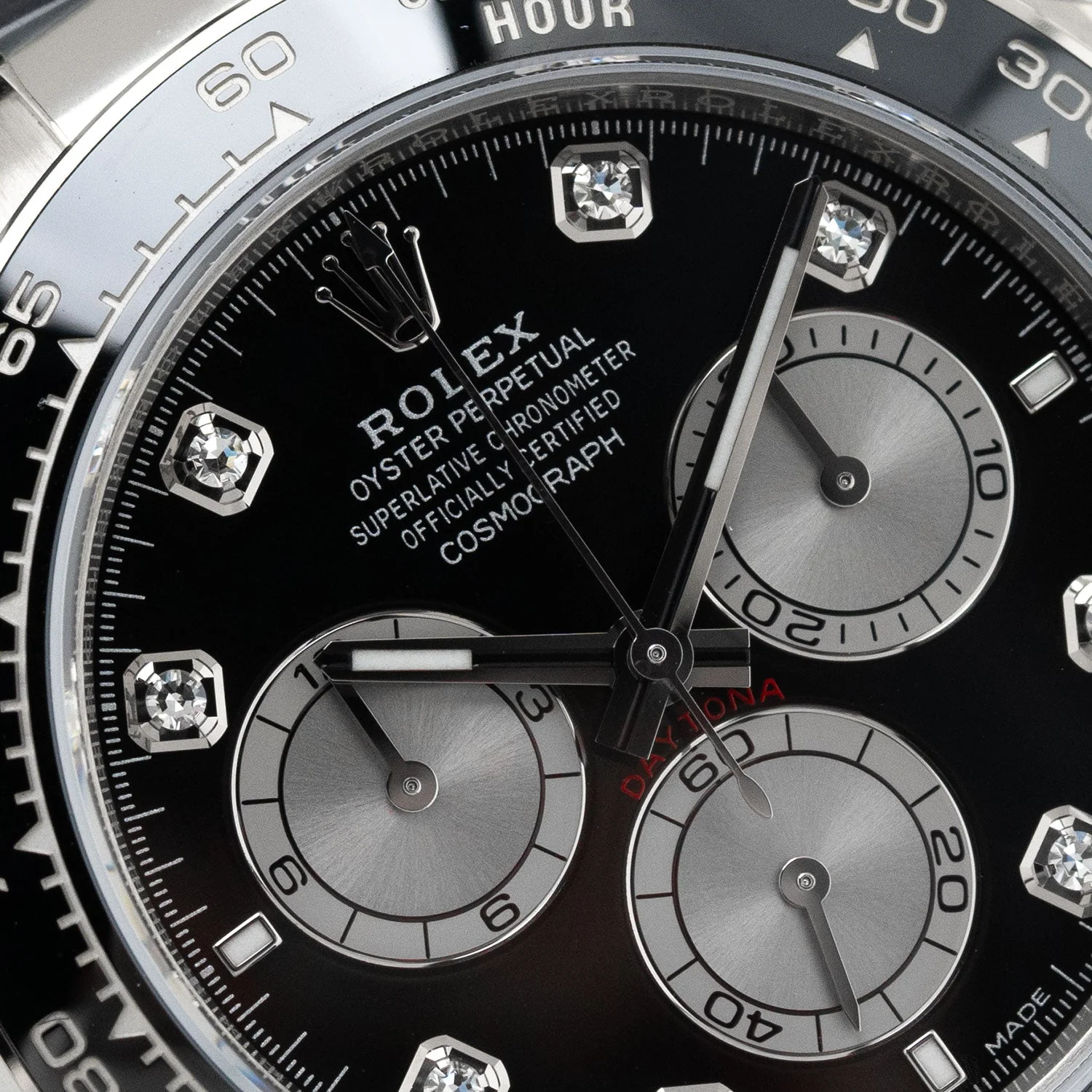Daytona Cosmograph White Gold Black Diamond Dial Oysterflex 2023 - 126519LN - Image 3