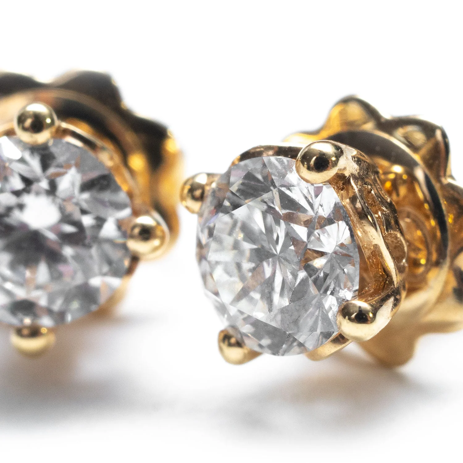 Earrings red gold diamond TW VS1 2x0.50 ct - Image 2