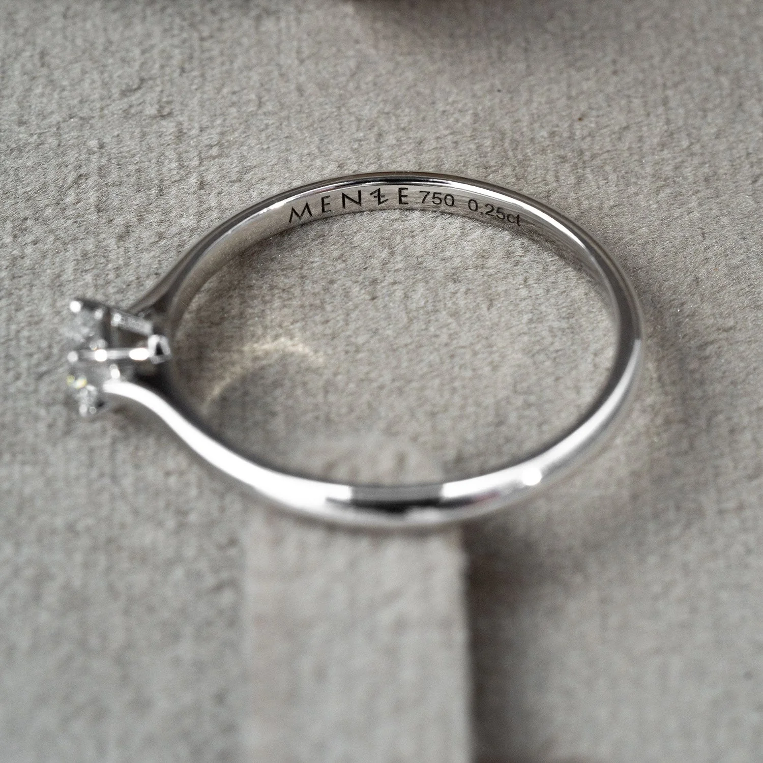 Ring solitaire 750 white gold 1 brilliant 0.25ct. - Image 2