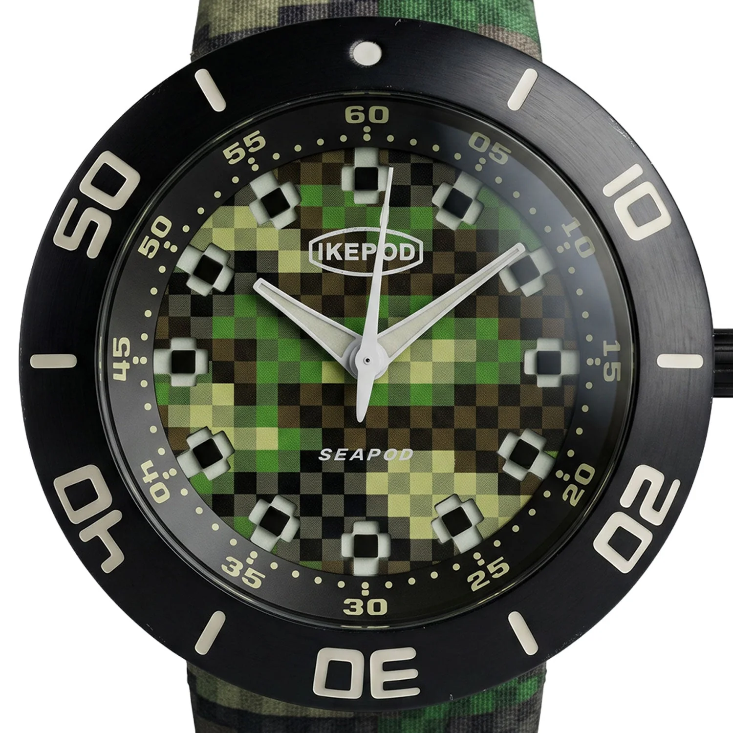 Seapod Pixpat black pvd pixel dial and strap 2025 - SOO3-PIX-LB - Image 2