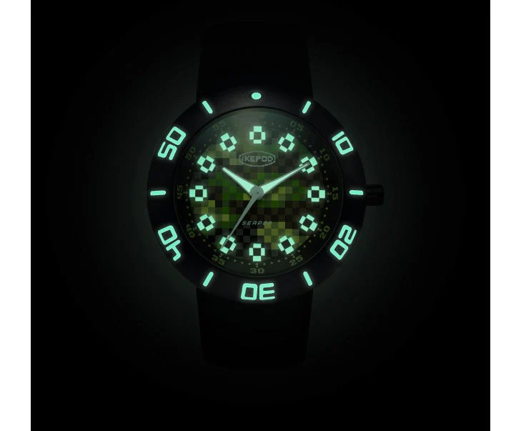 Seapod Pixpat black pvd pixel dial and strap 2025 - SOO3-PIX-LB - Image 4
