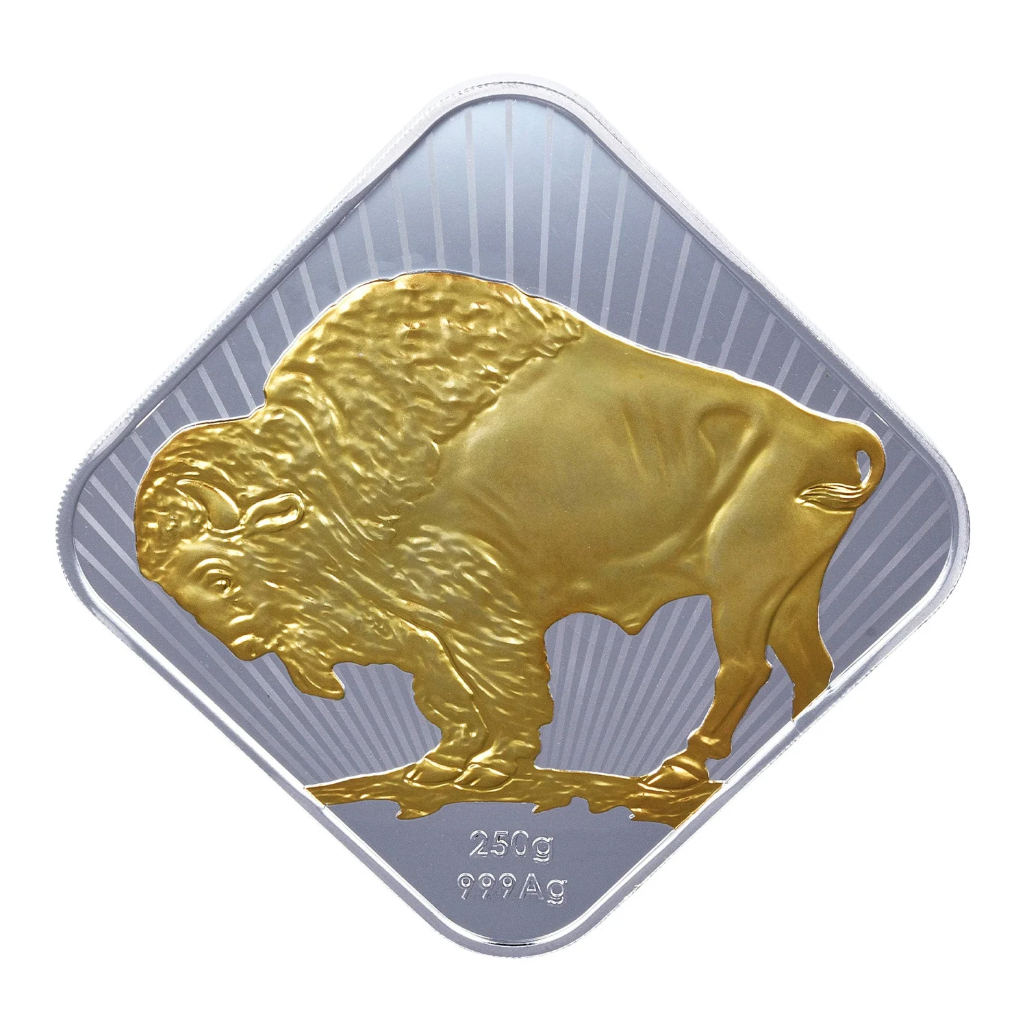 Silver American Buffalo .999 Ag – Gold-Plated - Image 3