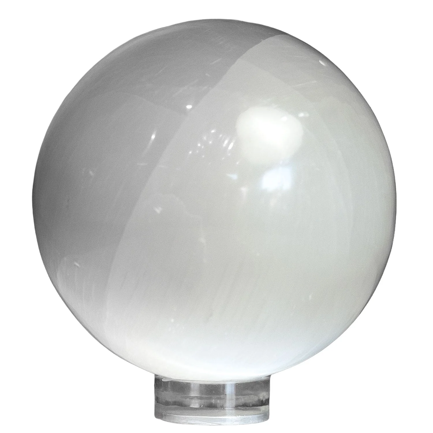 White Selenite Sphere- 4 in. - Morocco - Image 2